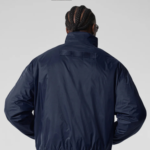 <b>Men</b> Hooded Half Zip <b>Pullover</b> <b>Jacket</b> Lightweight Winter Windbreaker Casual Outdoor Coat Custom Logo Front Quick Dry High Quality - Product Image 2