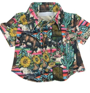 Casual Kids Short Sleeve Shirt With Geometric Print And <b>Feathers</b> Pattern Turn Down Collar Regular Fit Boys <b>Tops</b> - Product Image 4