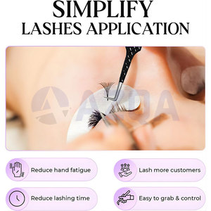 Pince à épiler en acier inoxydable ultra-fine à pointe en L à 90 degrés pour extensions de cils, pour un travail de précision des cils volumineux et classiques - Product Image 4