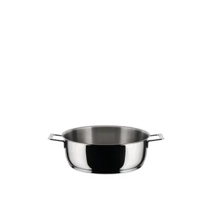 Ensemble de casseroles en acier inoxydable avec couvercles, rondes, à double poignée, compatibles lave-vaisselle, pour cuisinières à gaz et à induction - Product Image 1