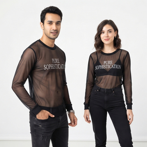 Transparent Mesh Streetwear Sheer Mesh T <b>Shirts</b> <b>See</b> <b>Through</b> Summer Top 100% Polyester Quick Dry Transparent TShirts Unisex - Product Image 4