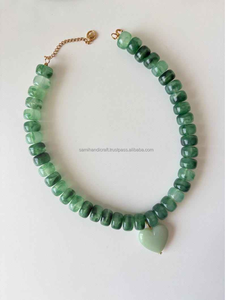 Collar de cuentas gruesas de Estilo Vintage hecho a mano, diseño de cuentas de resina redondas elegantes, forma de gancho duradera para regalos de aniversario - Product Image 5