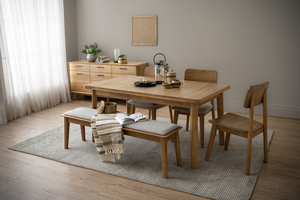 Chaise de bureau et de salle à manger en bois massif, durable, minimaliste, style nordique, pour petit espace, appartement, hôtel - Product Image 5