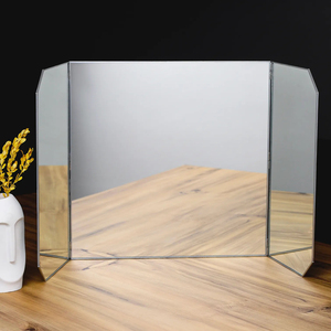 Top Best Selling Creative Design Desktop Tabletop Decoration <b>Makeup</b> <b>Mirror</b> Frame Clear <b>Mirror</b> Brass Border Reasonable Price - Product Image 1