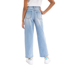 Eco-Friendly Direct Factory Made <b>Soft</b> Girls Washed <b>Denim</b> <b>Jeans</b> Premium Quality Custom Design Stylish Slim Casual Loose - Product Image 6