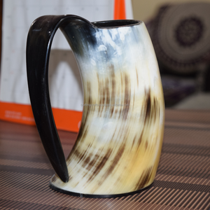 Taza de Cuerno Pulido Ecológica Hecha a Mano, de Cuerno de Buey Auténtico con Asa, para Regalos de Ferias Renacentistas, Cosplay, Colección de Bares - Product Image 6