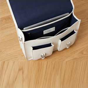 Classic Leather Briefcase Buckle Closure Durable Soft Bag Unisex Business Satchel Shockproof Messenger Laptop Bags Casual Luxury - Product Image 2