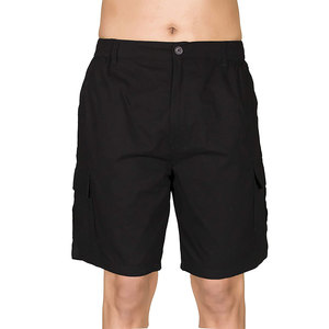 Pantalones Cortos Cargo Azules para Hombre, Cintura Media, Cierre de Botones, Estilo Bermuda Informal con Bolsillos, Tela de Lona 100% Algodón - Product Image 3