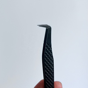 Pince à épiler pour cils à pointe en fibre, 90 degrés, pointe lisse, précision, acier inoxydable durable, pour extensions de cils, outil professionnel gratuit - Product Image 5