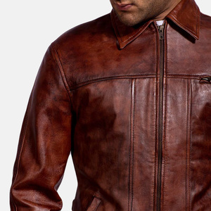 Chaqueta de cuero PU vintage para hombre, diseño casual, para primavera, estilo motero, con bolsillos, nueva chaqueta de motociclista para hombre - Product Image 1