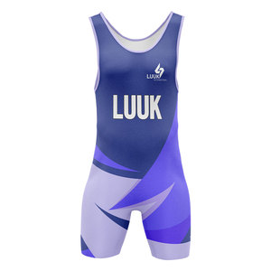 Combinaison de lutte personnalisée avec logo, nom d'équipe et numéro, sublimation intégrale, extensible, séchage rapide, uniforme de lutte - Product Image 4