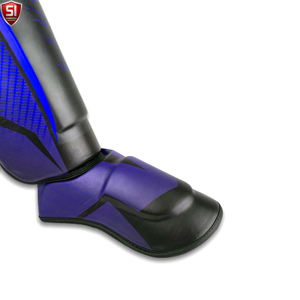 Protections de tibia en cuir PU légères pour la boxe, l'entraînement de combat, le MMA et le Muay Thai, avec fermeture auto-agrippante - Product Image 6