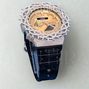 Montre de luxe à lunette argentée pour homme ou femme, montre G-Shock avec diamants Moissanite VVS de qualité supérieure, au meilleur prix d'usine - Product Image 3