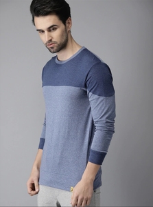 Chemise décontractée pour homme, bleu uni, sans col, manches courtes, tricotée, 100% coton, respirante, été, ODM - Product Image 2