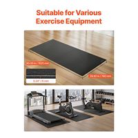 Karpet Alas Treadmill Tebal 1/4" Ukuran 30" X 60" Pelindung Lantai untuk Peralatan Olahraga Sepeda Statis Model Recumbent