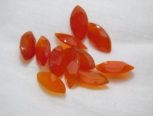Pierre précieuse naturelle de cornaline à facettes, taille marquise, qualité supérieure, en vrac, pour la fabrication de bijoux - Prix de gros - Product Image 2
