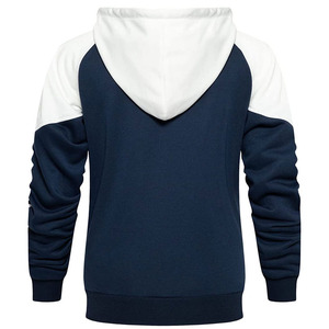 Conjunto Deportivo de 2 Piezas para Hombre, Color Azul Marino y Blanco, Chaqueta con Capucha y Cremallera de Manga Larga con Bolsillos Laterales, Ropa Casual de Otoño - Product Image 2