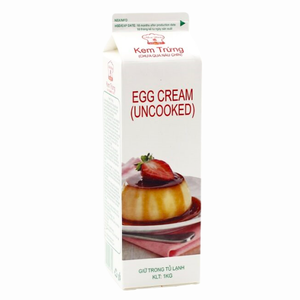 Crème non laitière Fancy Foods, vente en gros directe du fabricant, crème à la vanille pour œufs, crème d'œufs non cuite 1KG HALAL OEM/ODM pour boulangerie - Product Image 1