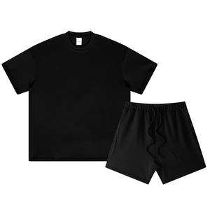 New Fashion Custom T-shirt and Shorts <b>Set</b> with Custom Logo & Design Breathable Summer Men's <b>Twin</b> <b>Sets</b> OEM Service - Product Image 1