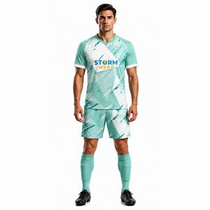 Tenues de football sublimées pour hommes, ensembles de maillots de foot, maillots de foot pour jeunes, personnalisables, séchage rapide, grande quantité - Product Image 2