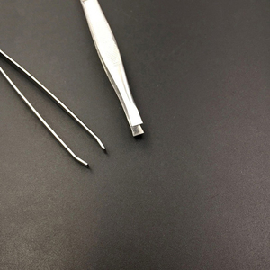 Pinza para cejas de doble uso, cepillo de acero inoxidable, pinza inclinada para pestañas, para depilación, belleza facial, pinza para cejas - Product Image 4