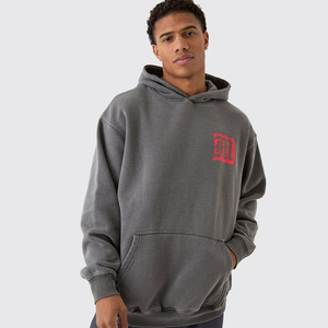 Wholesale Custom Printed 100% Cotton French Terry Hoodies Oversized Thick Heavy Drop Shoulder Wholesale Low MOQ for Winter - Product Image 1