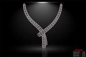 Exquisito Conjunto de Collar y Aretes Chapados en Oro Rosa de 14 Quilates con Diamantes Naturales Brillantes de 5.64 ct GH VS-SI, Joyería Fina Elegante para Mujer - Product Image 3