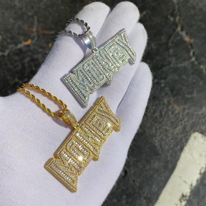 Radiant Sparkling Unisex Hip Hop Round Cut White Gold Moissanite Diamond Pendant Enhanced VVS Clarity GRA Certified for Children - Product Image 2