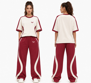 Conjunto Deportivo Informal de Camiseta de Manga Corta y Pantalones Jogger, Ropa Deportiva Transpirable, Traje de Dos Piezas, Estilo Urbano - Product Image 4