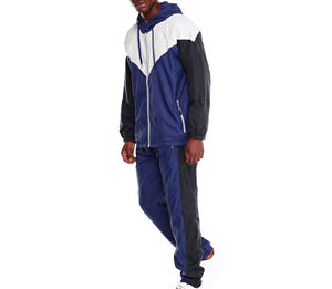 Chaqueta Cortavientos con Capucha para Hombre, Diseño con Bloques de Color, Cierre Frontal con Cremallera, Estilo Deportivo, Ligera, de Poliéster, para Primavera - Product Image 5