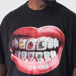 T-shirts imprimés pour hommes en coton tricoté 100% surdimensionnés, design personnalisé, dernier style, services OEM, prix bas - Product Image 4