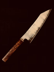 Cuchillo de Chef Japonés Gyuto Hecho a Mano, Hoja de Acero de Damasco Grabada, Borde Dentado, Cuchillo de Camping, Regalo para Chefs - Product Image 4