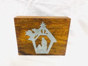 Meilleure qualité Santa Figurine en bois Scène de la Nativité de Noël Sainte Famille Religieux - Product Image 2