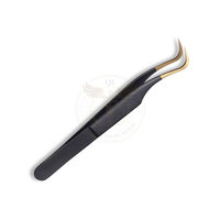 Pince à épiler professionnelle en acier inoxydable de haute qualité, pointe fine, antistatique, design durable, extensions de cils QORVEX