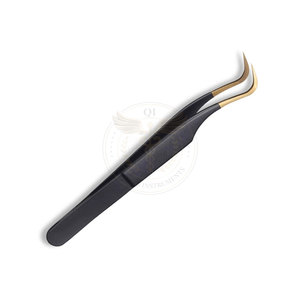 Pinces à cils professionnelles de haute qualité en acier inoxydable avec pointe fine, antistatiques et durables, conçues pour les extensions de cils - Product Image 2