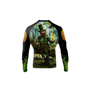 T-shirt de sport respirant à manches courtes pour homme, motif lutin imprimé par sublimation, col rond, coupe ajustée en Spandex/Polyester tricoté - Product Image 5