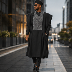 Agbada Africana de Lujo Personalizada para Hombre, Traje Tradicional Nigeriano para Boda - Product Image 4