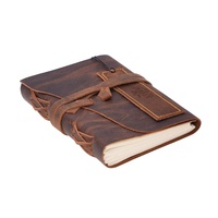 Cuadernos de Cuero Vintage Auténticos, Diarios, Libretas de Arte, Diarios de Viaje, Ecológicos, de Tapa Dura, con Logotipo Personalizado, Sin Madera