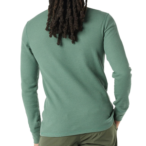 Fournisseur en gros, commande en gros, personnalisation de la marque disponible, t-shirt Henley pour homme, vente chaude, t-shirt Henley en tricot gaufré pour homme - Product Image 2