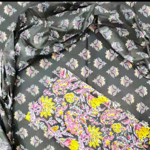 Tissu en pur coton imprimé à la main, style indien et pakistanais, pour Salwar Kameez, non cousu, pour usage quotidien - Product Image 1