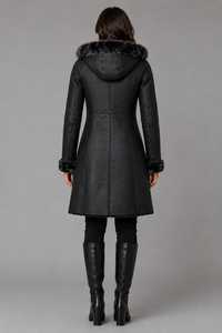 Veste en fausse fourrure pour femme, vêtement d'extérieur chaud pour l'hiver, doublure en fausse fourrure, fermeture éclair sur le devant, manches longues, intérieur doux, col confortable - Product Image 4