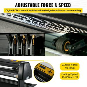 Plotter da Taglio Vinile da 28 Pollici con Forza e Velocità Regolabili, Display LCD, Alimentazione Carta, Sistema Windows, Stampante Inclusa - Product Image 5
