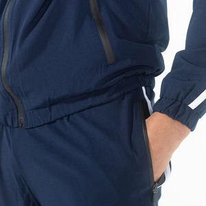 Conjunto Deportivo Azul Marino para Hombre, Sudadera con Cierre Completo y Pantalones, Corte Regular, Ropa Casual de Otoño, Diseño Sólido y Transpirable - Product Image 5