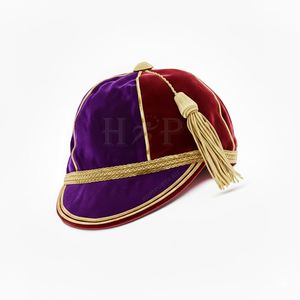 Gorras de terciopelo con borlas, fabricante profesional, gorras de presentación con logotipo personalizado para clubes de rugby, cricket y fútbol. - Product Image 2