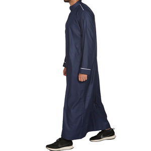 Camisa de Manga Larga para Hombre Musulmán, Modesta, para Fiesta de Eid, Otoño, Poliéster Sólido, de Alta Calidad, Térmica, Transpirable, de Secado Rápido, Talla Grande - Product Image 4