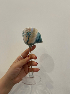 แก้วไวน์เปลือกหอยตกแต่ง คอลเลคชั่นใหม่ แก้วน้ำทำมือจากเปลือกหอยธรรมชาติ เหมาะสำหรับห้องรับประทานอาหารหรือห้องครัวอย่างมีระดับ - Product Image 4