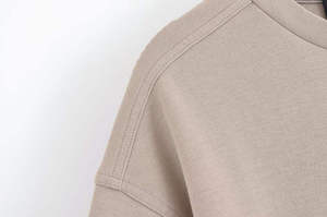 Women Oversized T-Shirt Soft Cotton Loose Fit Crew Neck Short Sleeve Casual Streetwear Everyday Relaxed Comfort <b>Top</b> - Product Image 3