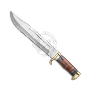 New Edition Wholesale Customized OEM ODM Sharp Fixed Blade Bowie Knife Hand Forged Damascus Steel <b>Hunting</b> Knife Leather Sheath - Product Image 5