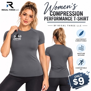 Camiseta Deportiva de Manga Corta para Mujer, Cuello Redondo, Ajustada, Compresión, Yoga, Ecológica, Transpirable, Secado Rápido, Gimnasio, Fitness - Product Image 1