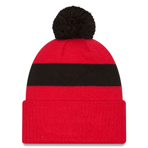 Custom Logo Striped <b>Pom</b> <b>Pom</b> <b>Beanie</b> Cuffed Winter Knit Hat Sports Headwear for Holiday Giveaways Travel and Outdoor <b>With</b> OEM - Product Image 1
